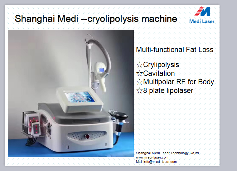 Portable Crylipolysis &Lipo Laser & Cavitation &RFMulti-funtional machine